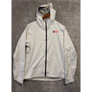 The North Face Jacket Mens White Small Trail DryVent Hooded Full Zip Reflective